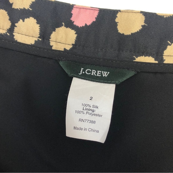 JCrew 100% Silk Polka Dot Pleated Midi Skirt - Picture 7 of 7